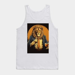 Funny Lion Beer Tank Top